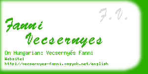 fanni vecsernyes business card